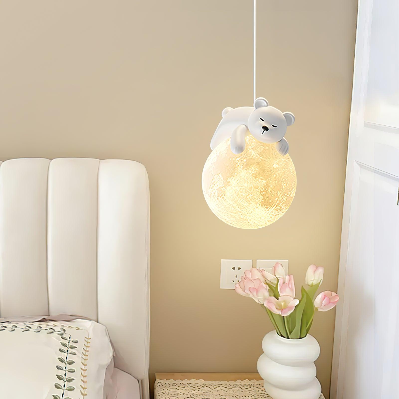 Luna – Nordic LED Pendant Lamp with Dreamy Animal Motif