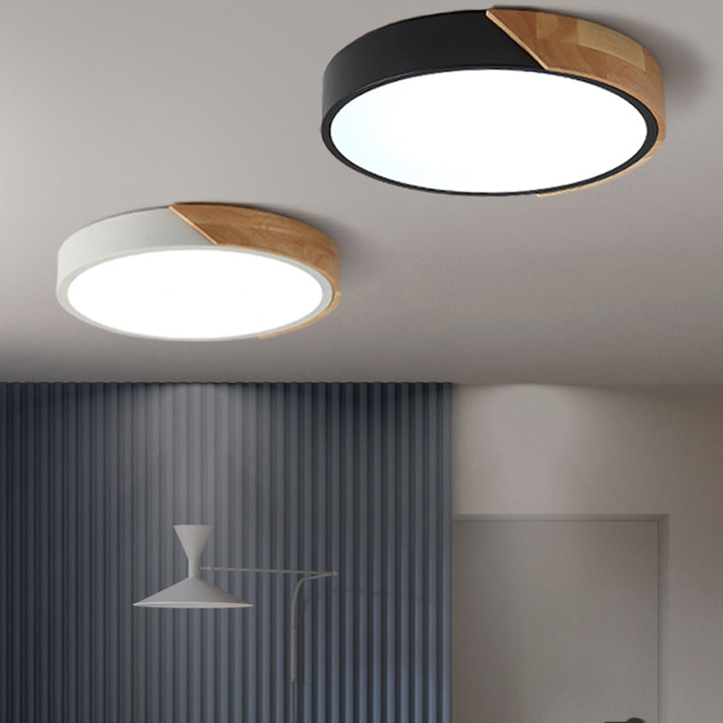 Lignum – Modern nordisk LED-taklampa med detaljer i äkta trä