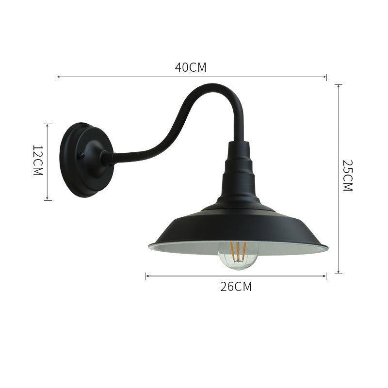 Rusty – Industriell Vägglampa i Retrostil med "Pot Cover"-design