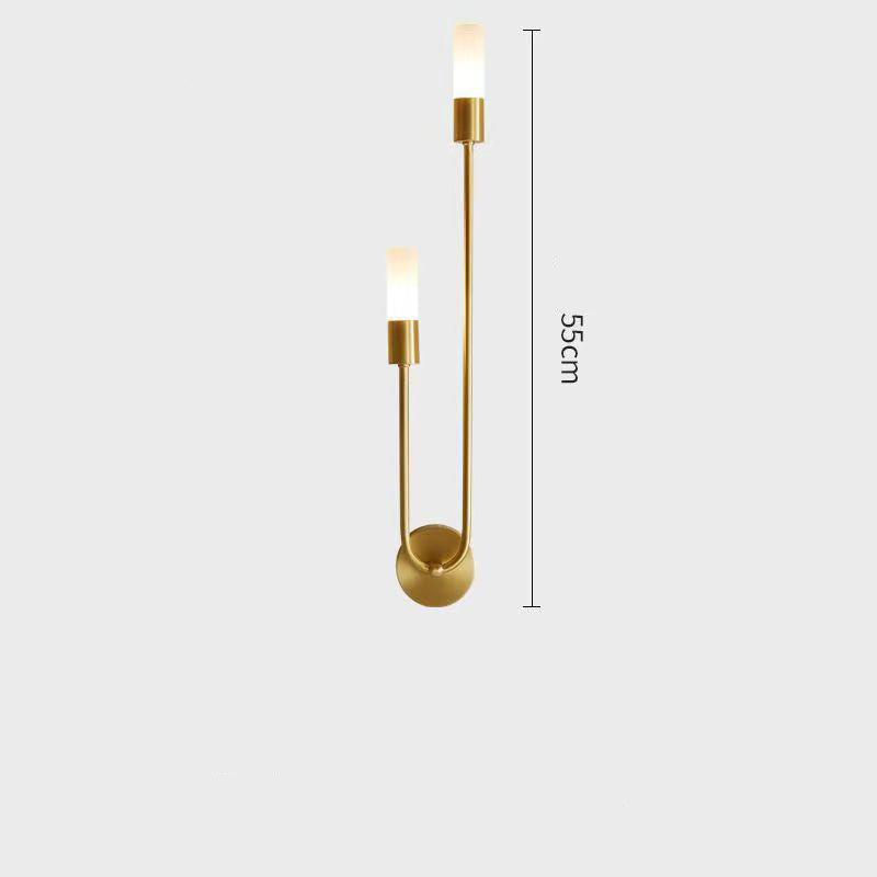 Lyra – Modern Vägglampa i Borstad Kopparfinish (Nordic Design)