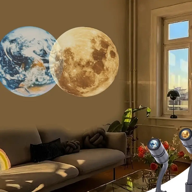 Cosmos – USB-driven projektorlampa (måne och jord)