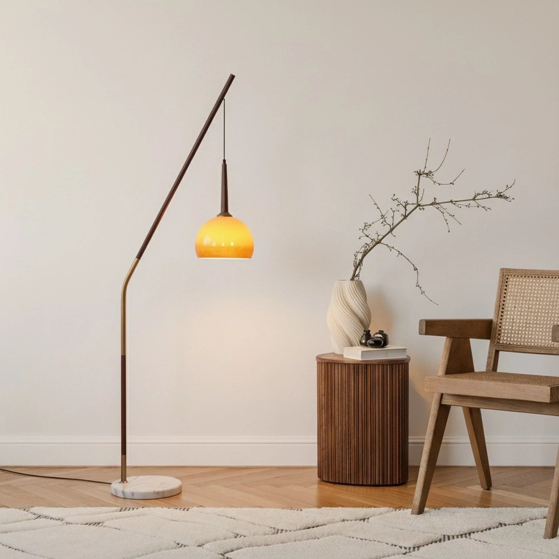 Walnut – Fullspektrumgolvlampa med ögonskydd och Moonlight-glas