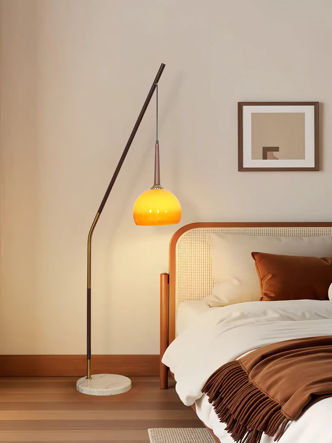 Walnut – Fullspektrumgolvlampa med ögonskydd och Moonlight-glas