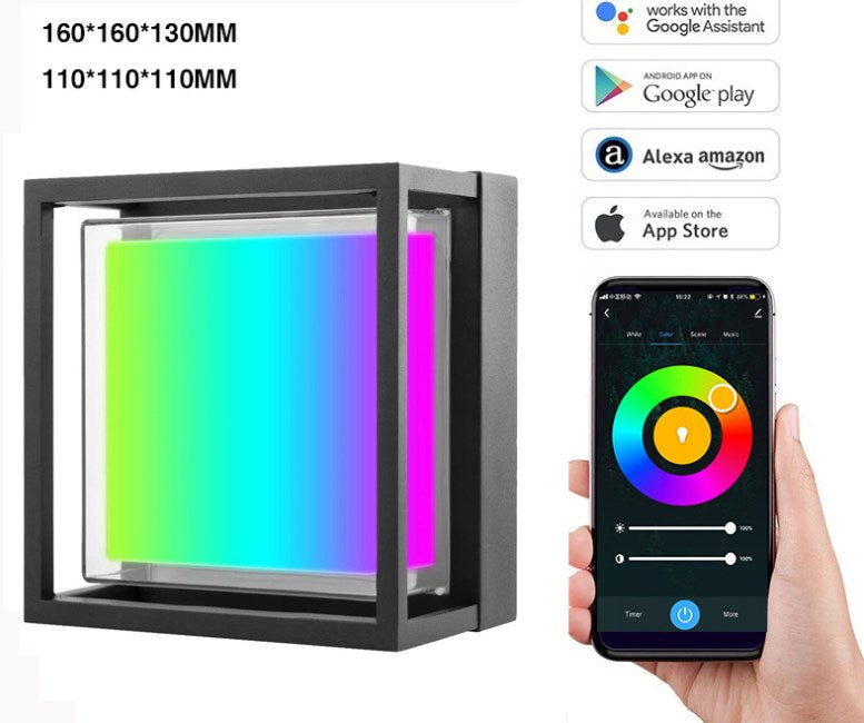 Nordic Shield – Smart väderbeständig LED-vägglampa (RGB)