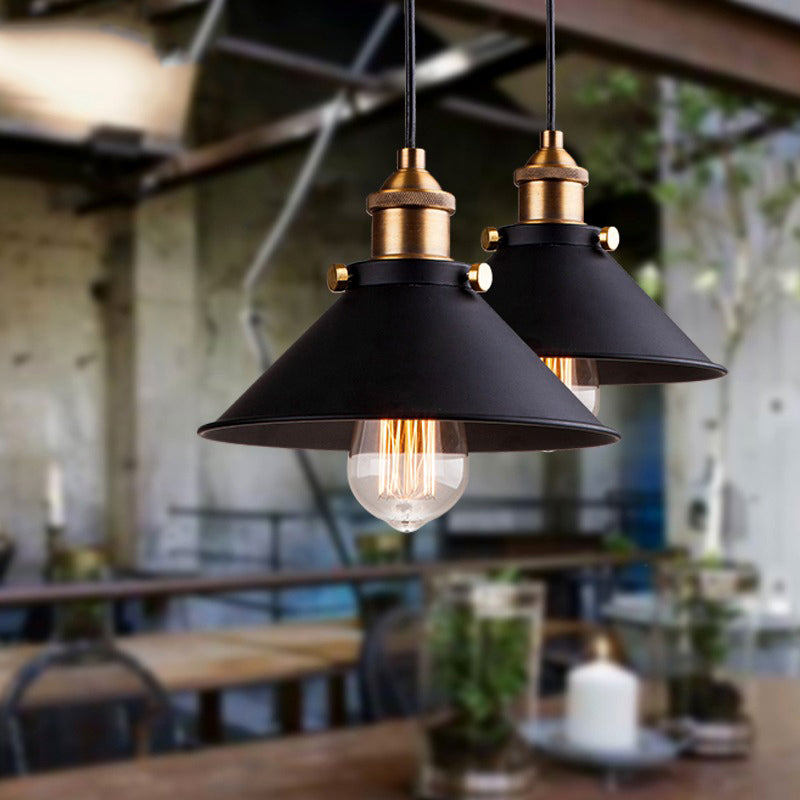 Chicago – Industrial Pendant Lamp in Black & Brass