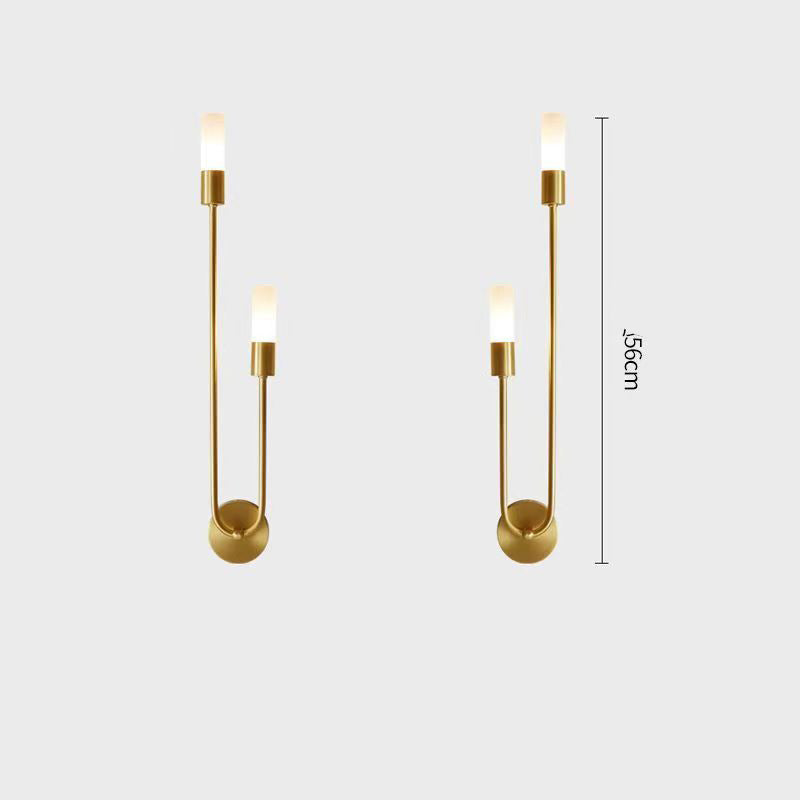 Lyra – Modern Vägglampa i Borstad Kopparfinish (Nordic Design)