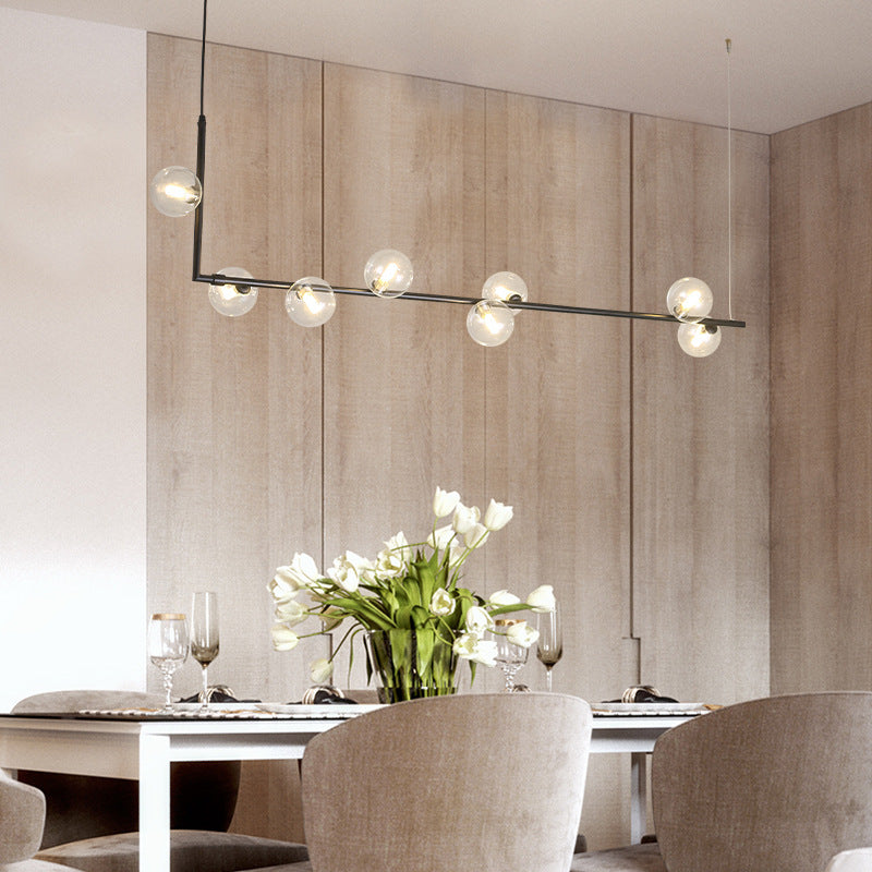 Milano – Modern Linear Pendant Lamp with Glass Shades