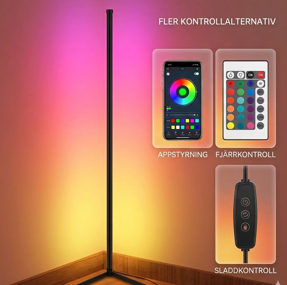 Pixel – Symphony Smart RGB Corner Lamp with Bluetooth & App Control
