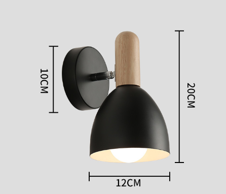 Galtö – Scandinavian Wall Lamp in Wood & Matte Lacquered Metal