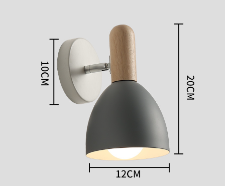 Galtö – Skandinavisk Vägglampa i Trä & Mattlackad Metall