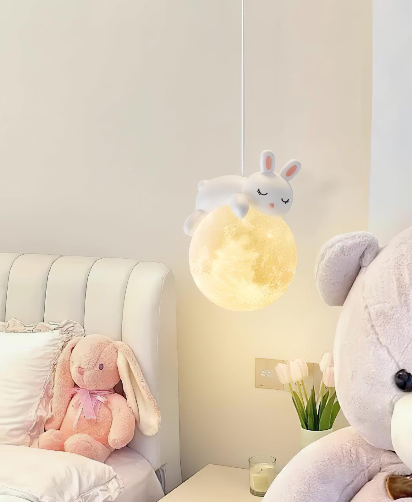 Luna – Nordic LED Pendant Lamp with Dreamy Animal Motif