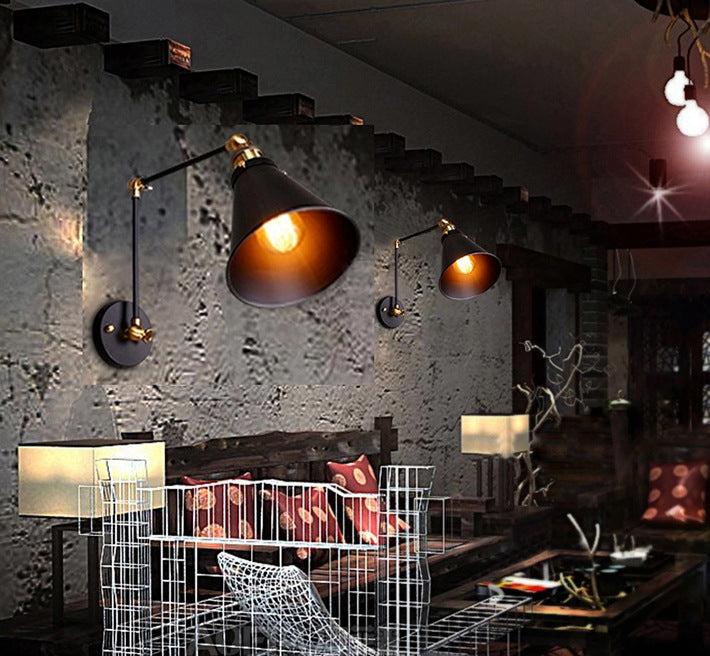 Brooklyn – Industriell Retro Vägglampa med Justerbar Ledarm