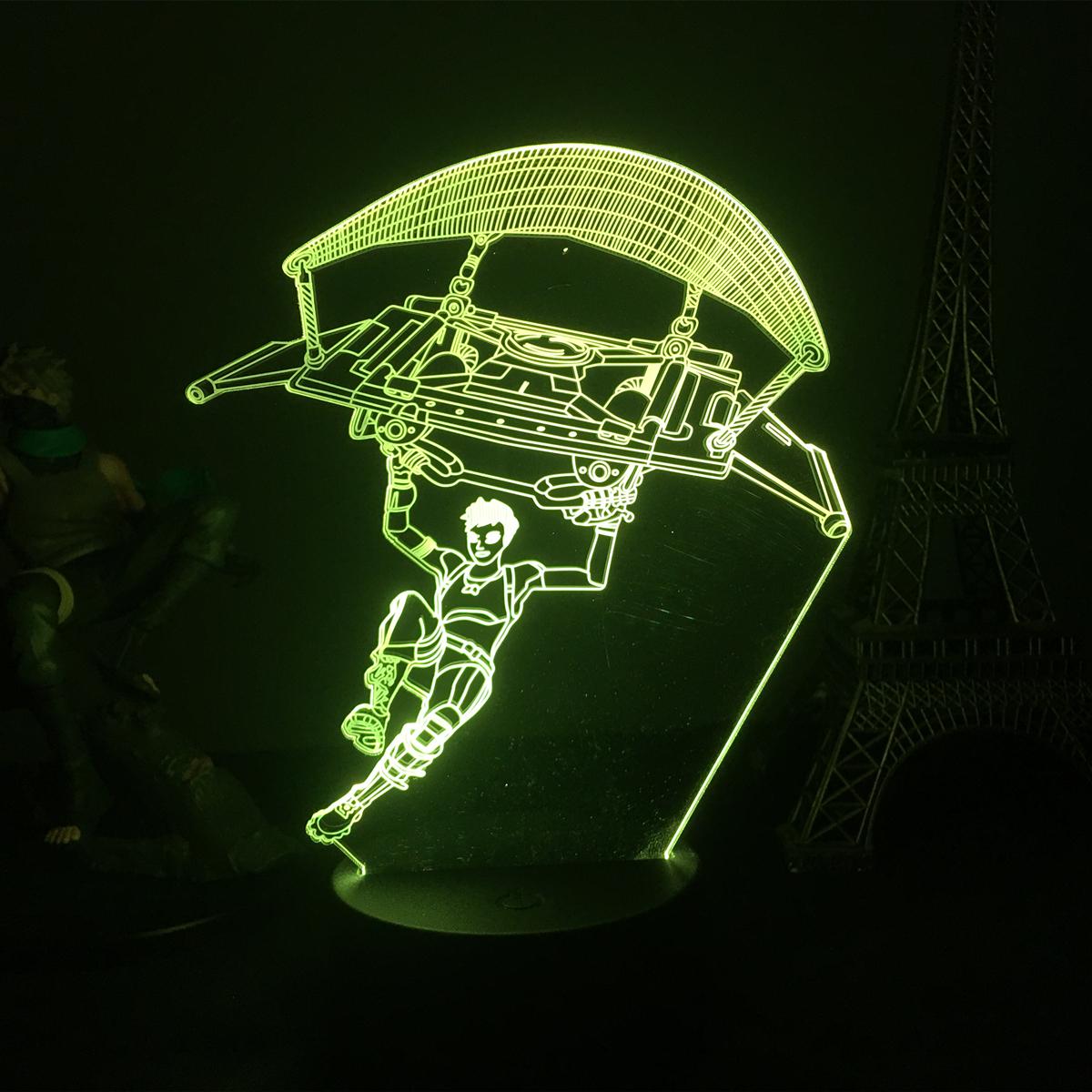 Gamer – 3D LED-Lampa med Fortnite-inspirerat Motiv & Fjärrkontroll