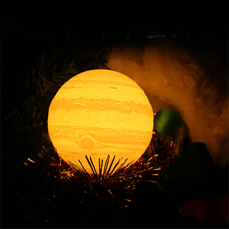 Selene – 3D-printed Moon Lamp with Wooden Stand