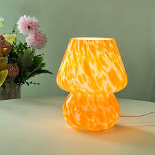 Picasso – Artistic Glass Speckled Mushroom Lamp